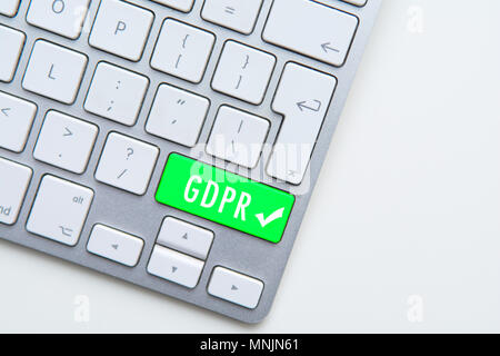 GDPR. Data Protection Regulation, online and cyber security Stock Photo
