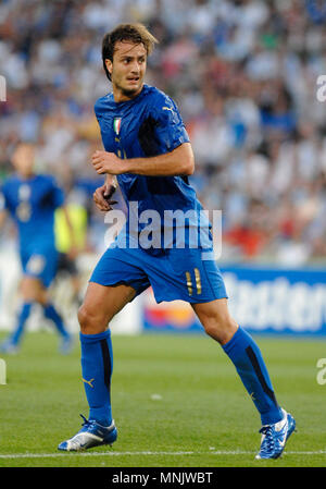 Football:   FIFA World Cup Stadium, Hanover Germany, 12.06.2006, FIFA World Cup Germany 2006 tournament  group matches Group E, Italy vs Ghana 2:0 --- Alberto GILARDINO (ITA)
