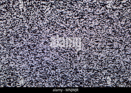 glitch on television screen without signal background and texture Stock Photo