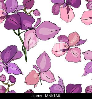 Seamless floral pattern with romantic flowers. Stock Vector