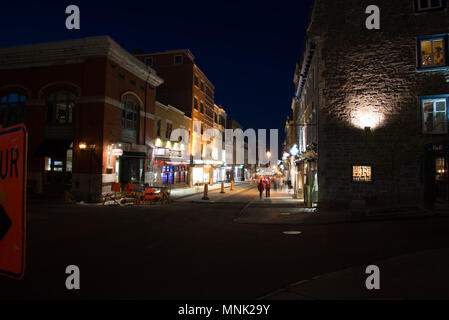 Old Quebec City Night Photographs Stock Photo