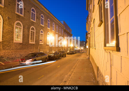 Old Quebec City Night Photographs Stock Photo