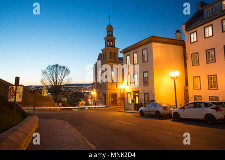 Old Quebec City Night Photographs Stock Photo