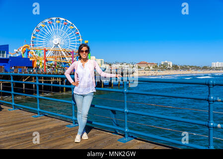 Pacific Park  at Santa Monica Beach, Los Angeles, California, USA Stock Photo