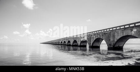 Long Bridge at Florida Key's - Historic Overseas Highway And 7 Mile Bridge to get to Key West, Florida, USA Stock Photo