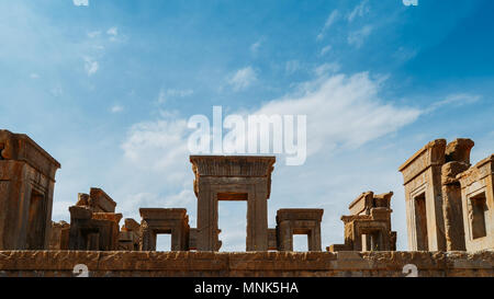 Persepolis, Iran - April 28, 2018: Persepolis was the ceremonial capital of the Achaemenid Empire ca. 550 330 BC Stock Photo