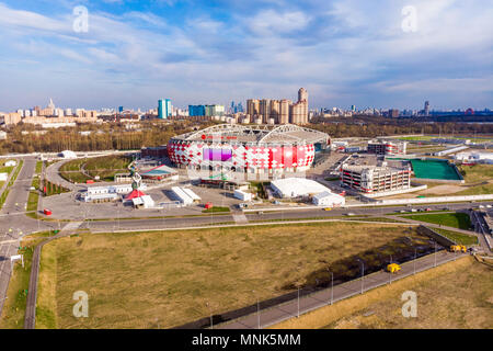 Moscow, Russia View of Otkrytie Arena Stadium Spartak Stadium in Moscow Stock Photo