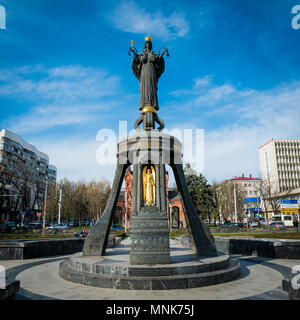 Krasnodar, Russia - April 06, 2018: Saint Catherine Bell at the Central district of Krasnodar. Monument of holy Great Martyr Catherine near The Royal  Stock Photo