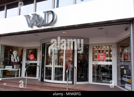 Amsterdam, Netherlands-december 26, 2015: V and D is a dutch retail store, this one is in Amsterdam Stock Photo