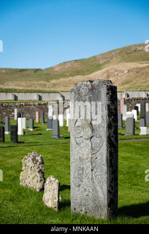 The  Farr Stone located outside The Strathnaver Museum, Bettyhill, Thurso, Scotland Stock Photo