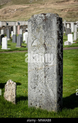 The  Farr Stone located outside The Strathnaver Museum, Bettyhill, Thurso, Scotland Stock Photo