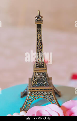 Eiffel Tower toy isolated on white background Stock Photo - Alamy