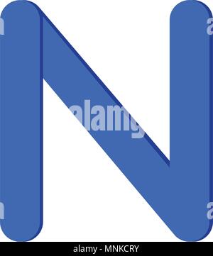 Logo letter N, isolated on white background Stock Vector