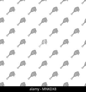 Honey ladle pattern vector seamless Stock Vector
