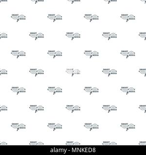 Smart media pattern vector seamless Stock Vector