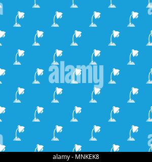 Reading lamp pattern vector seamless blue Stock Vector
