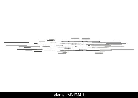 Vector line. Geometric figures with the effect of motion. Vector illustration Stock Vector