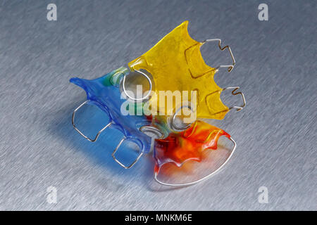 Colorful Dental Braces or Retainer, Clay Human Gums Model Stock Image -  Image of mouth, care: 116941465