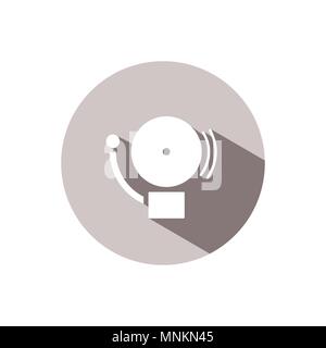 Alarm icon on colored circle Stock Vector