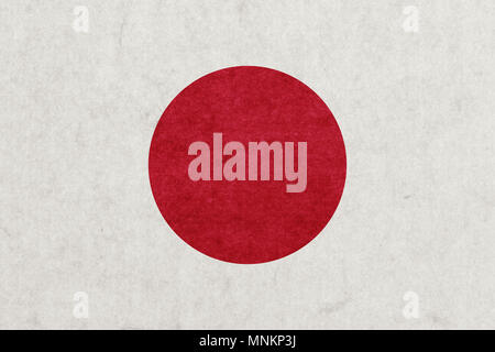 Japanese national flag texture or vintage red white paper background Stock Photo