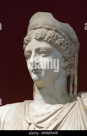 Statue of Deified Empress Livia. Roman marble statue from the Theatre ...