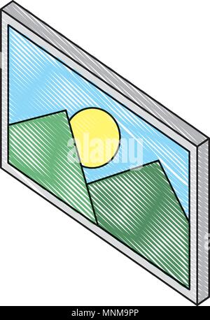 picture file isometric icon Stock Vector