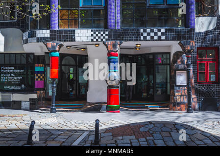 KunstHausWien Museum designed by Friedensreich Hundertwasser building in Vienna, Austria Stock Photo