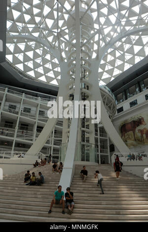 (180518) -- MANILA, May 18, 2018 (Xinhua) -- People visit the newly-opened National Museum of Natural History in Manila, the Philippines, on May 18, 2018. Various museums in the Philippines offered free admission on Friday marking the International Museum Day. (Xinhua/Rouelle Umali) (zf) Stock Photo