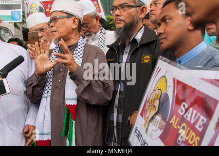 Kuala Lumpur Malaysia 18th May 2018 Ustaz Ahmad Awang From Amanah Political Party Seen At Kuala Lumpur To Show His Support Against The Israel Cruelty Even It Is The Holy Ramadhan Hundreds