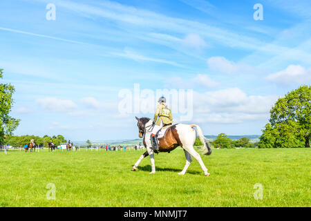 Corby, England. 18th May 2018. The horse Utrecht II  and rider Ben Willoughby take part in the dressage event during the international horse trials at the park of Rockingham Castle, Corby, England on 18 May 2018. Credit: Michael Foley/Alamy Live News Stock Photo