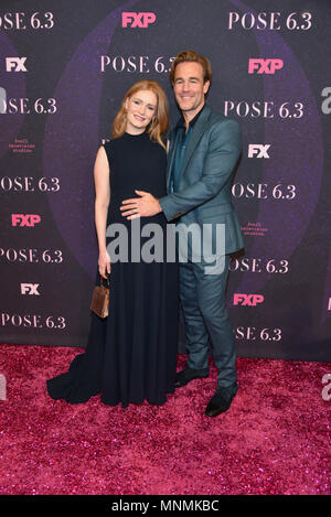 New York, USA. 17th May 2018. Kimberly Brook and James Van Der Beek attend the New York premiere of FX series 'Pose' at Hammerstein Ballroom on May 17, 2018 in New York City. Credit: Erik Pendzich/Alamy Live News Stock Photo