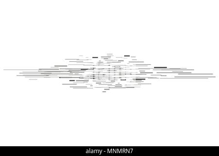 Vector line. Geometric figures with the effect of motion. Vector illustration Stock Vector