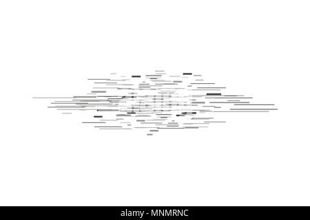 Vector line. Geometric figures with the effect of motion. Vector illustration Stock Vector