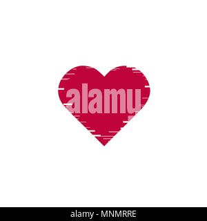 Glitch heart. Distorted glitch style modern background. Design element for Happy Valentine s Day. Ready for your design, greeting card, banner Stock Vector