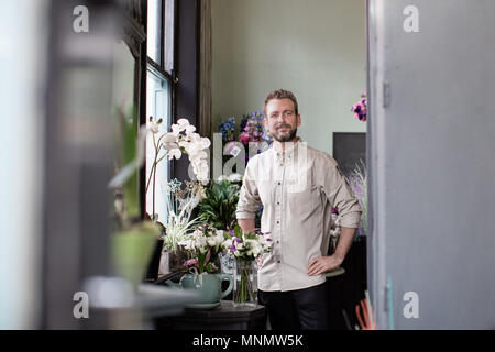 Portrait of a male florist in his store Stock Photo