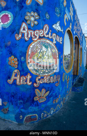 Angelique Art Gallery in Puerto Ayora, Santa Cruz Island, Galapagos Islands, Ecuador. Stock Photo