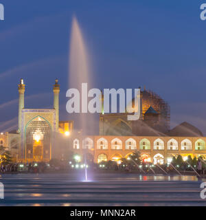 ISFAHAN, IRAN - APRIL 30, 2015: Imam Mosque (Masjed-e Imam) at Naghsh-e Jahan Square in Isfahan, Iran. Imam mosque is known as Shah Mosque. Its constr Stock Photo