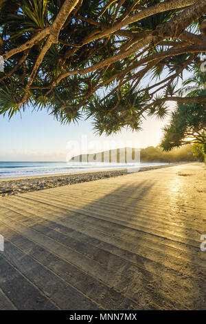 Boardwalk on Noosa Beach, Noosa Heads, Sunshine Coast, Queensland, Australia Stock Photo