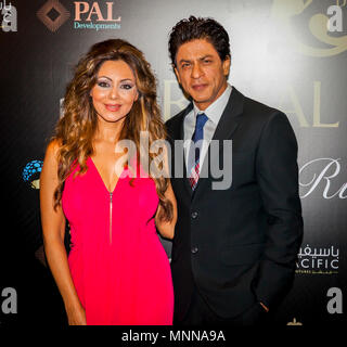 Shahrukh Khan and wife Gauri Khan at Opening Ceremony of The Royal Estates project in Dubai