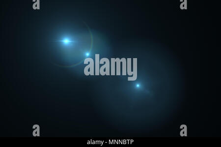 abstract lens flare light over back background . Easy add to layer in screen mode Stock Photo