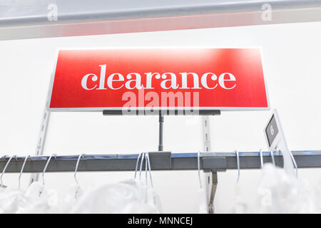 Warehouse clearance sale red sign Stock Photo - Alamy