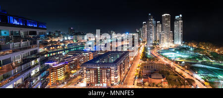 Modern city at night. Puerto MAdero, Buenos Aires Stock Photo