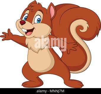 Cute squirrel cartoon Stock Vector