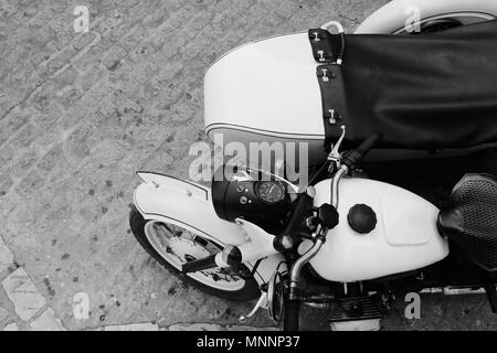 Old motorcycle with sidecar of the seventies Stock Photo - Alamy