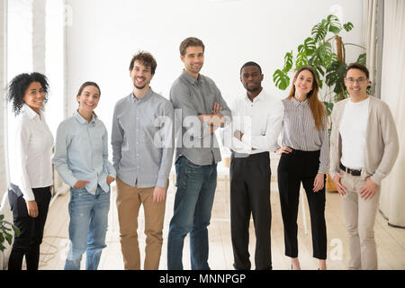 Young happy professional diverse people group or business team p Stock Photo