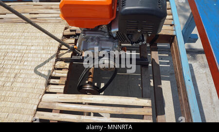 new bamboo train railway track in battambang in cambodia Stock Photo