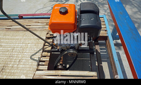 new bamboo train railway track in battambang in cambodia Stock Photo