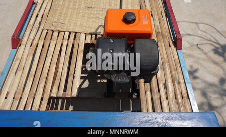 new bamboo train railway track in battambang in cambodia Stock Photo