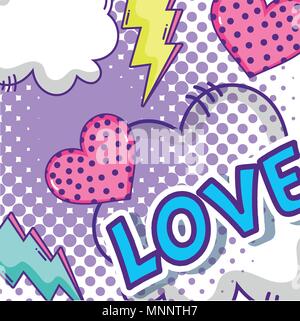 Pop art cartoons concept Stock Vector