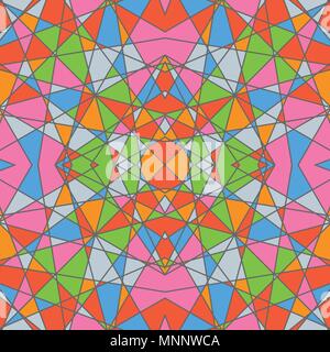 Seamless pattern with geometrical figures. Colored background Stock Vector